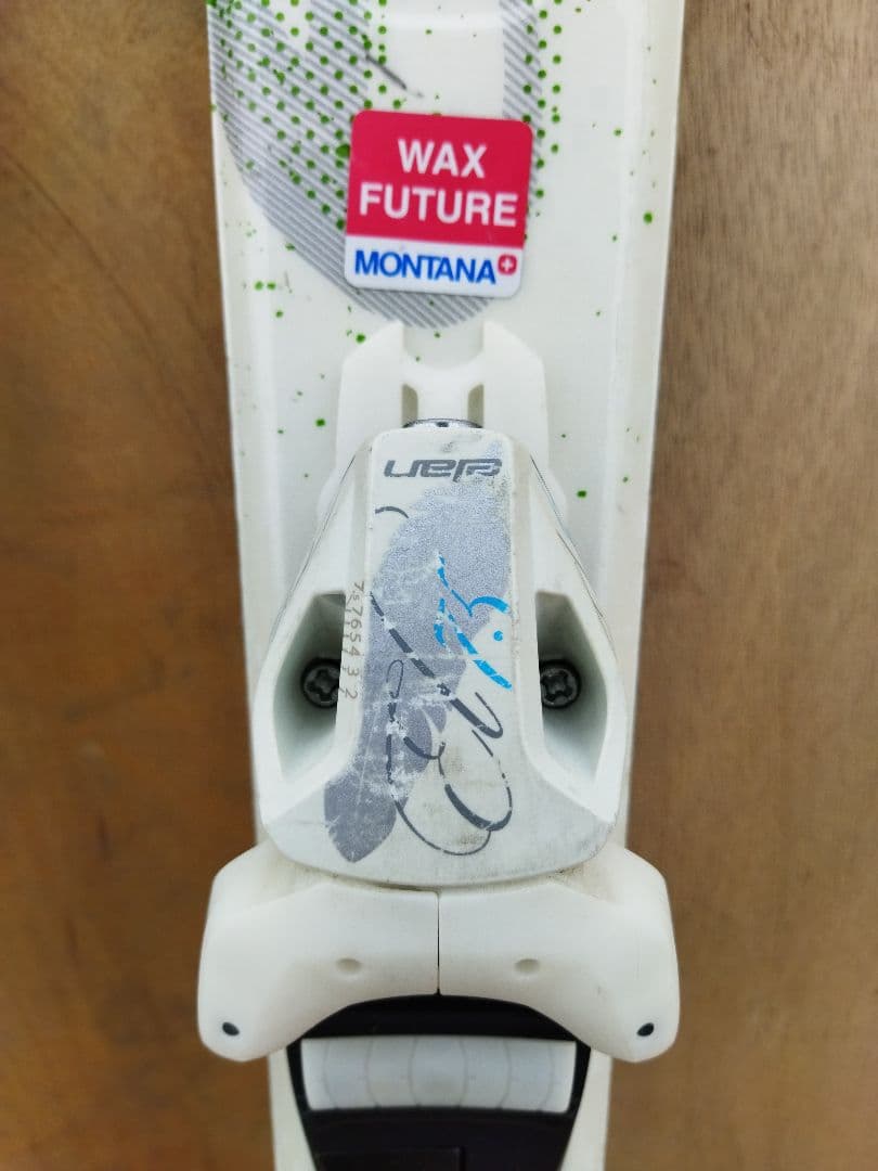 エラン ELAN スキー板 152 ホワイト グリーン バインディング付き