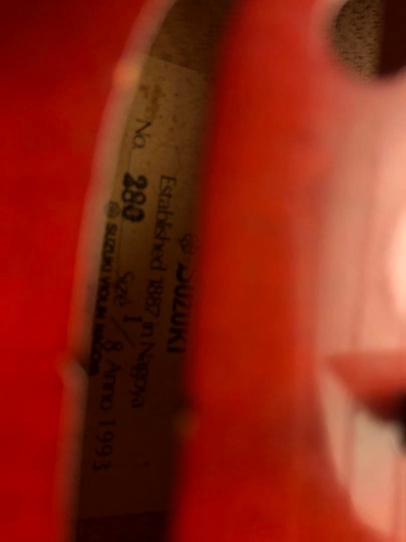 【駒&魂柱調整済】Suzuki分数バイオリンNo280 1/8 1993