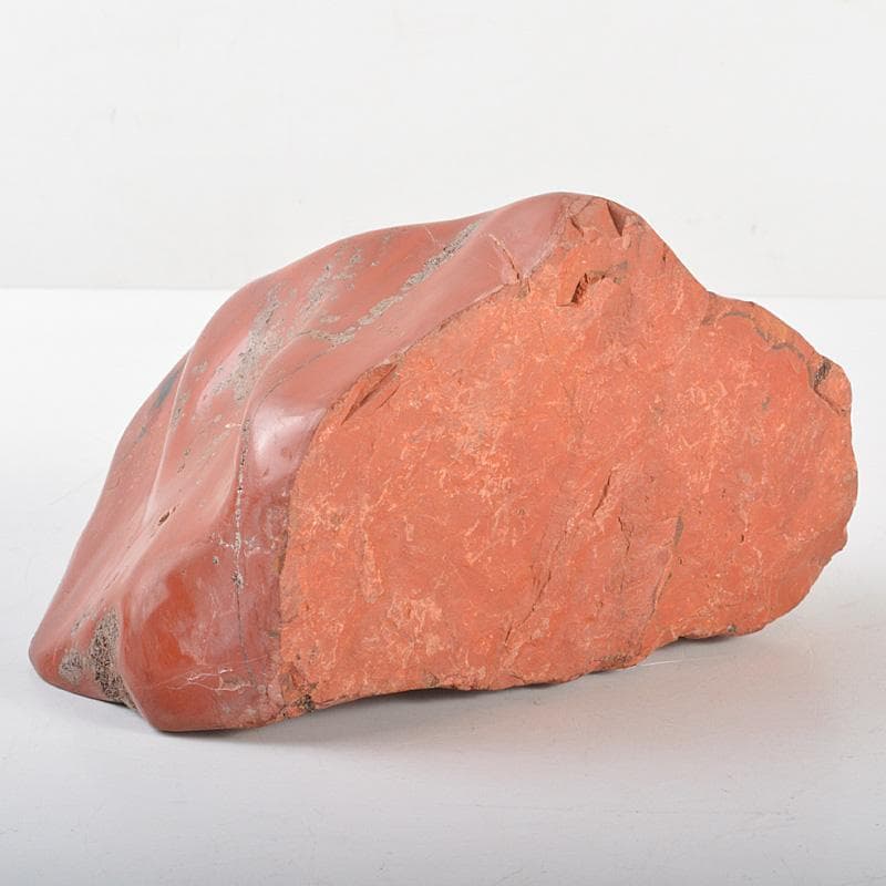 天然石　鑑賞石　佐渡赤玉石　赤石　置物　重さ約2.5㎏　唐木台付　C　R6924