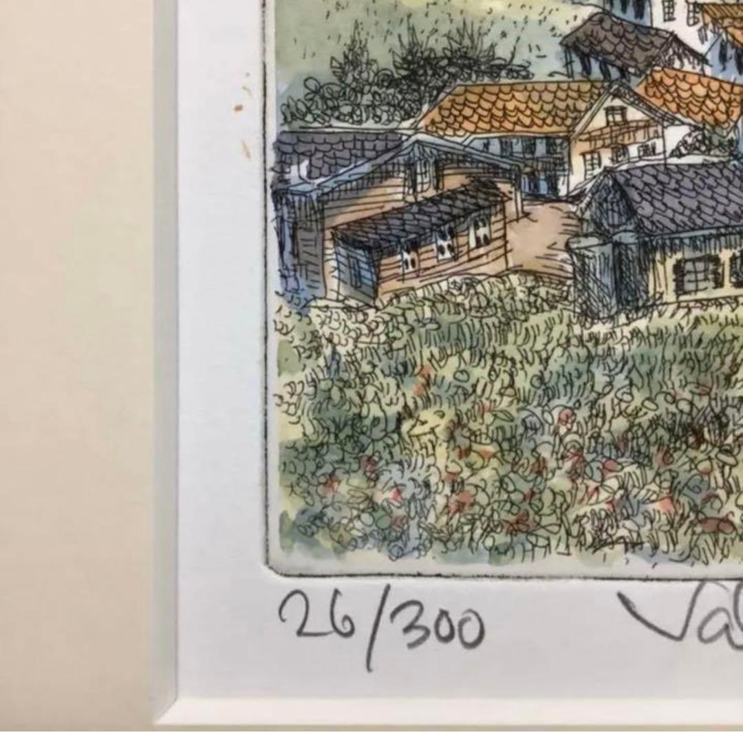 絵画・額縁・版画・織田 義郎・新品未使用・エッチング・ヴェルチーナⅡ・美術品