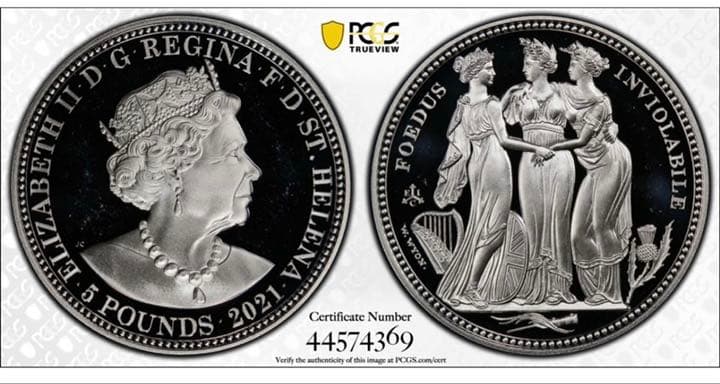 【特別復刻版】スリーグレイセス 銀貨 5ポンド スリーグレーセス 