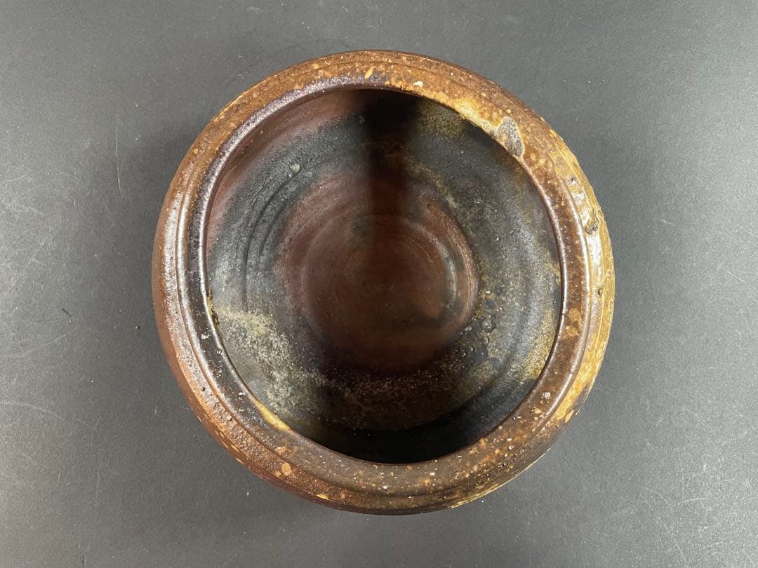 6 最終値下げ　原田陶月 備前 共箱 建水 茶器 茶道具