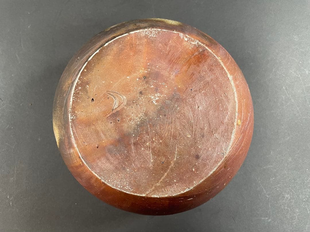 6 最終値下げ　原田陶月 備前 共箱 建水 茶器 茶道具