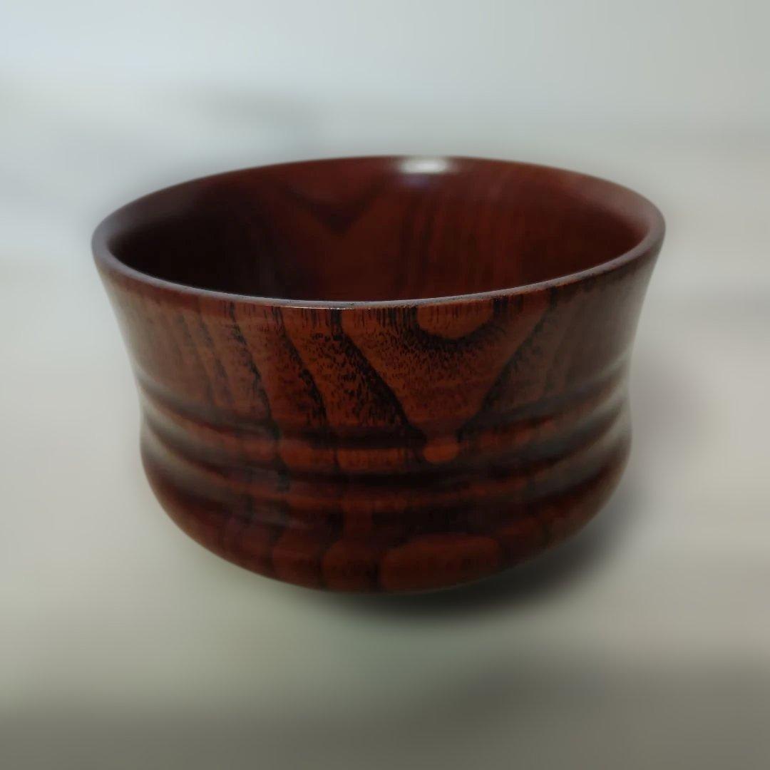 【新品未使用】抹茶碗　漆塗り　木製