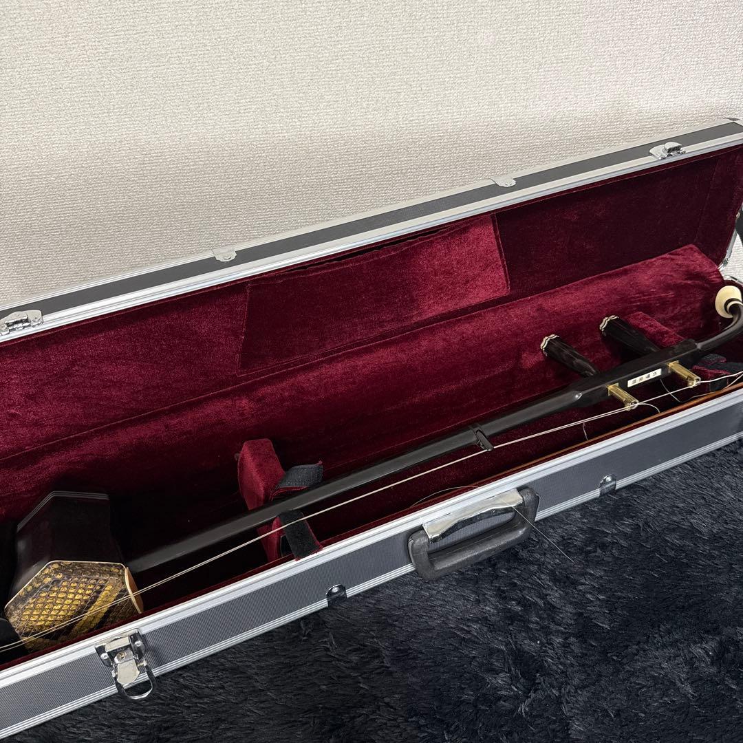 高級 二胡 天華之韻 弦楽器 民族楽器 ハードケース 弓付属