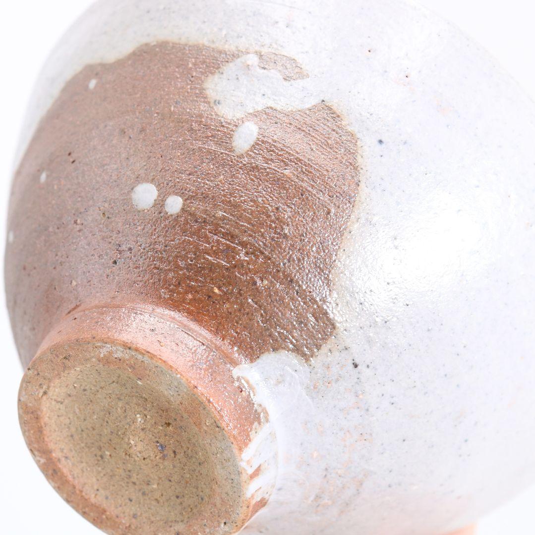 川喜田半泥子作 白掛茶碗 茶道具 共箱　V889　T1