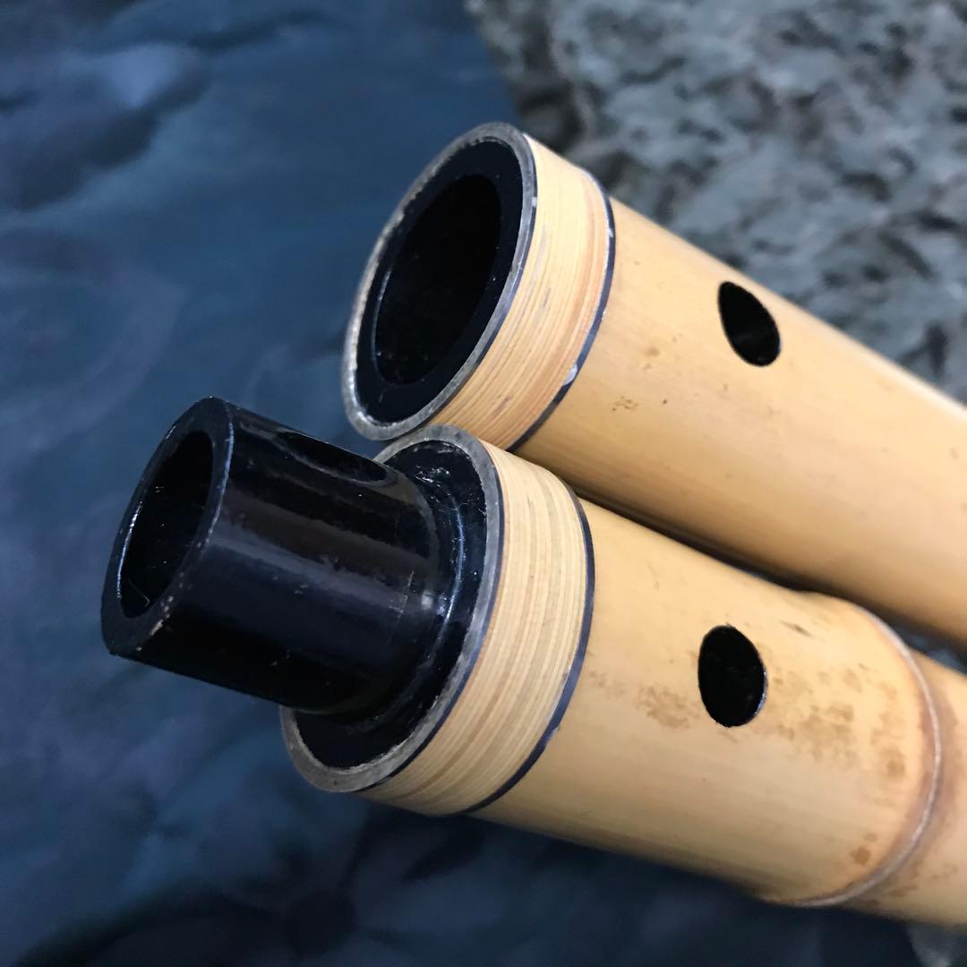 尺八 琴古流 在銘 中継ぎ緩み無し 二尺一寸管 籐巻銀三線 【音出し確認済み】