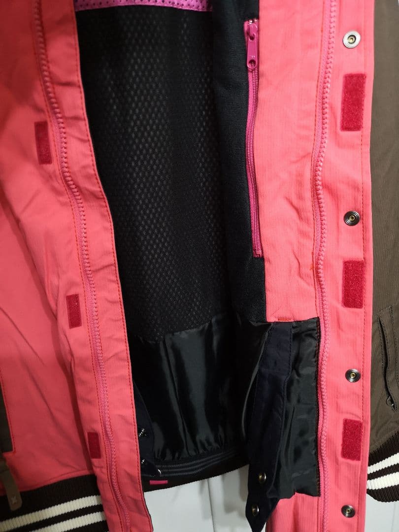 スノボウェア☆スタジャン☆ヒョウ柄☆オレンジピンク