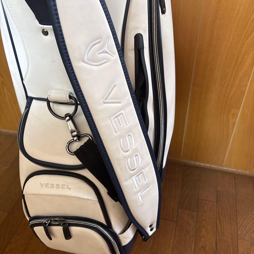 Vessel キャディバッグ ホワイト/ブラックLux Cart JP 9型