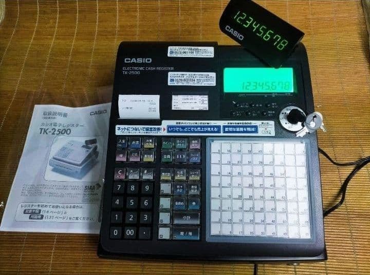 カシオレジスター　TK-2500　店名無料　コンパクト上位機種　741888
