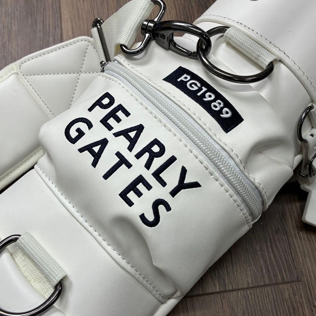 美品 PEARLY GATES パーリーゲイツ スタンド式 キャディバッグ 白