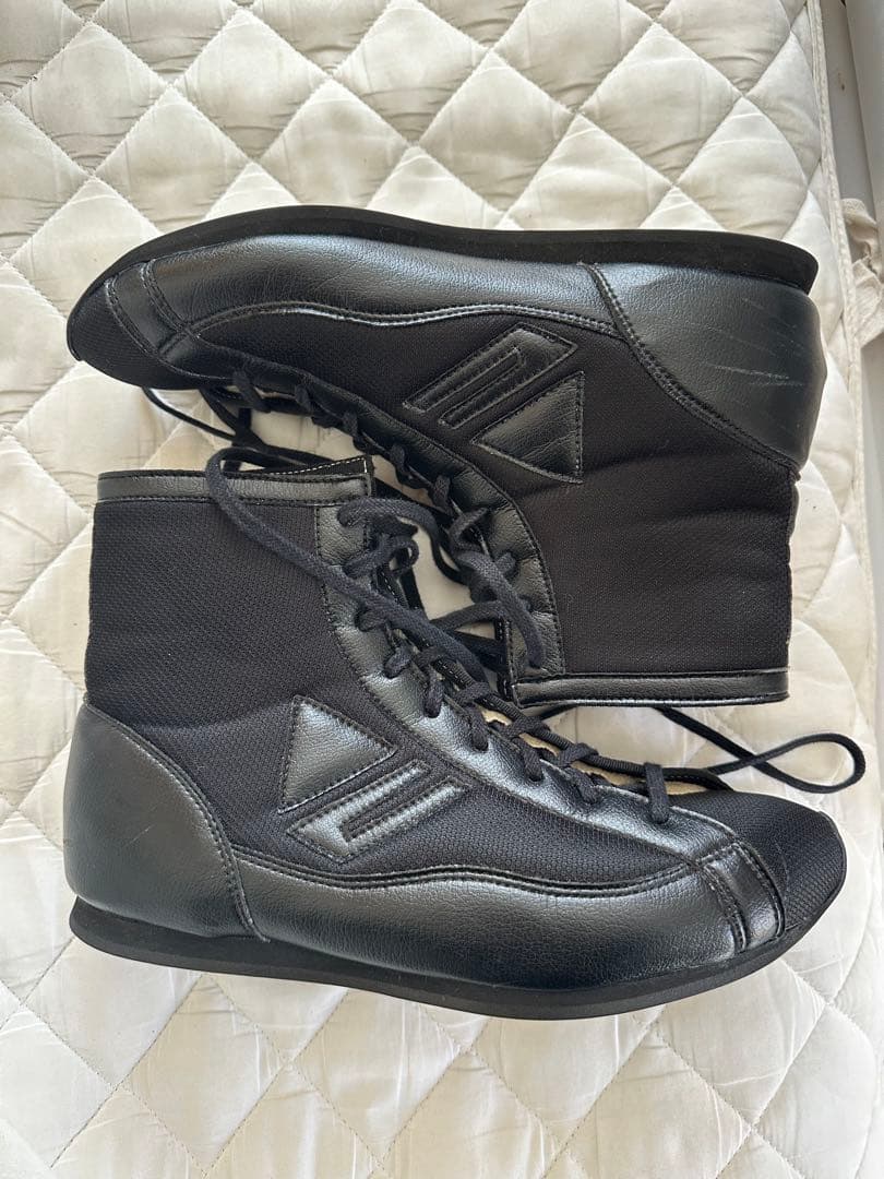 Winning ボクシングシューズ ブラック ハイカット