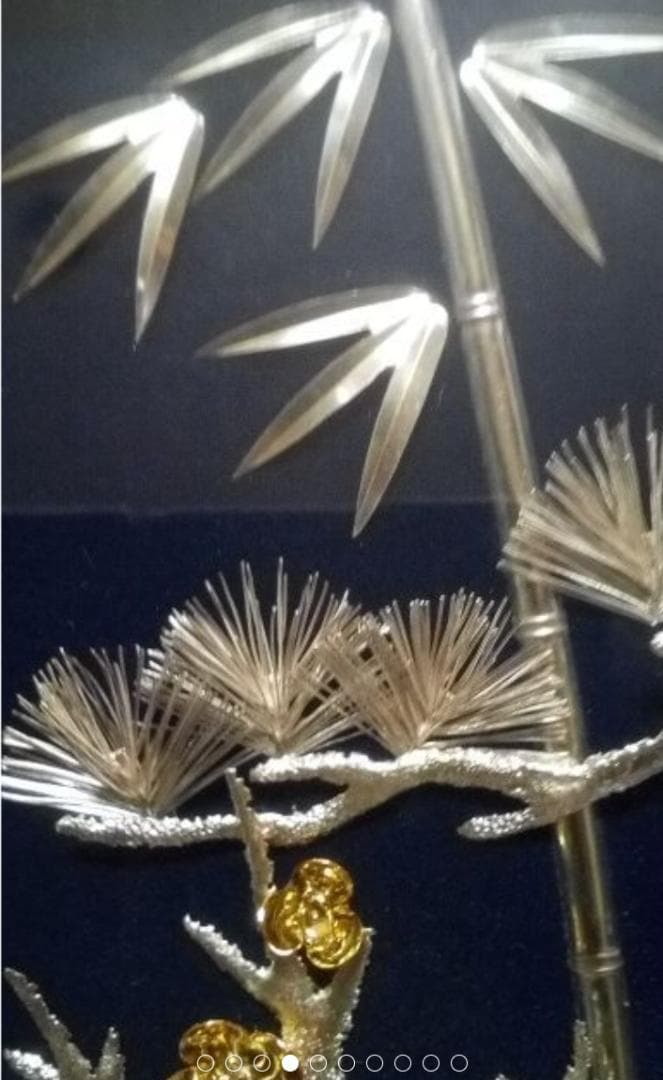 光則　純銀松竹梅レリーフ2号箱付き豪華