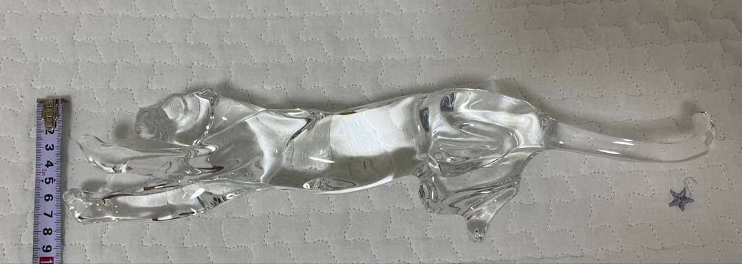 Baccarat バカラ チーター 38×8 cm パンサーリープ フィギュリン