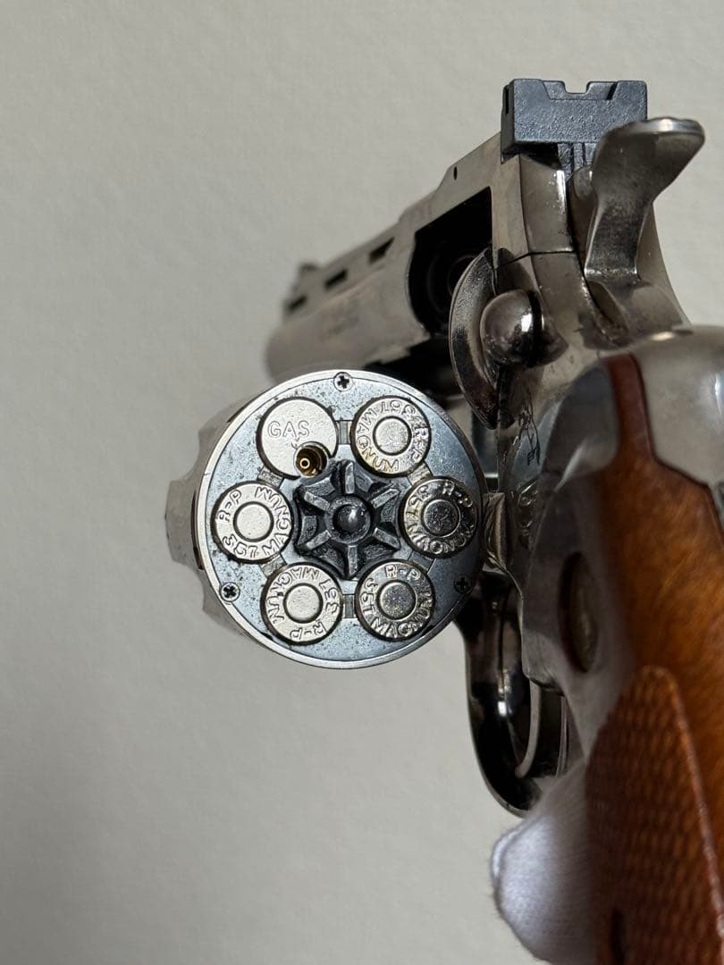 タナカ コルト パイソン 6インチ ニッケルフィニッシュ シルバー ガスガン