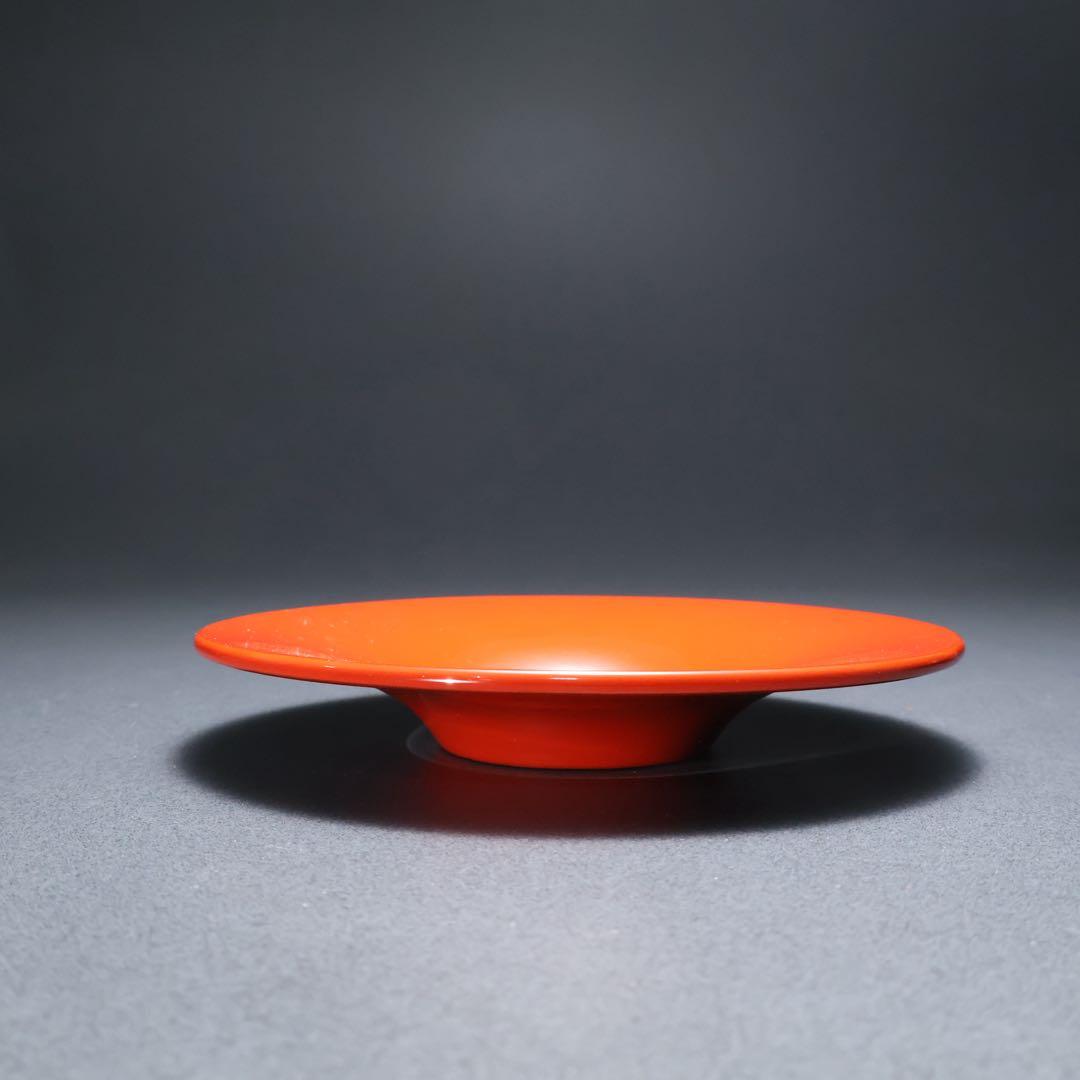 輪島塗　朱塗　茶托5枚　久保田寿光堂　共箱　R1390お12