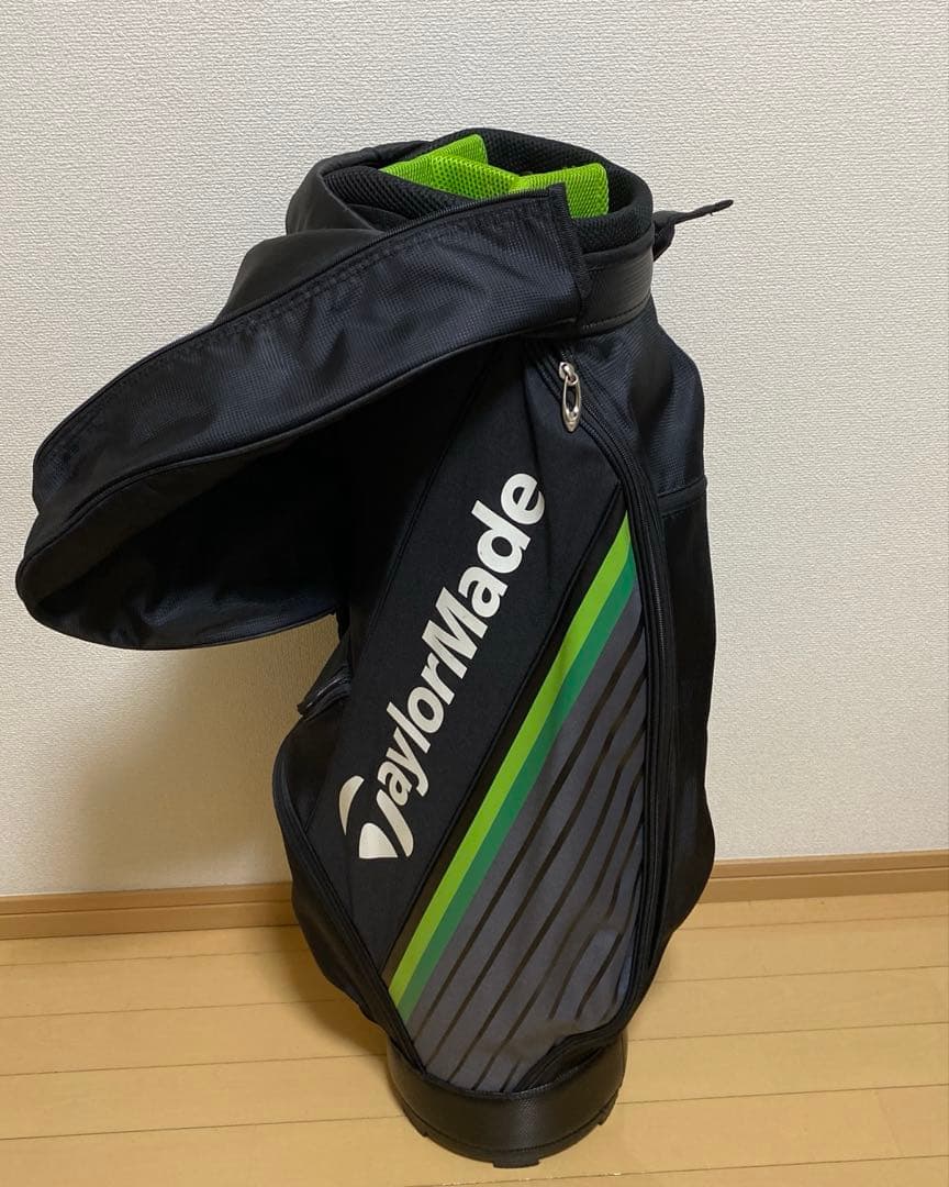 ぱ*だ様 TaylorMade キャディバッグ ブラック/グリーンストライプ R