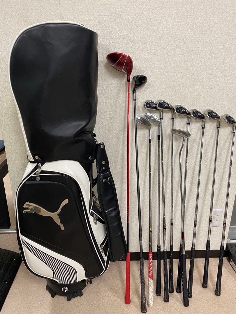 3-2422 PUMAゴルフバッグ・ゴルフクラブ11本セット