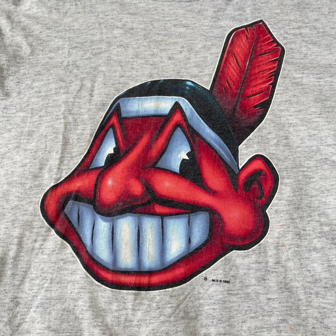 廃盤【インディアンズTシャツ】90s ワフー酋長　メジャーリーグ
