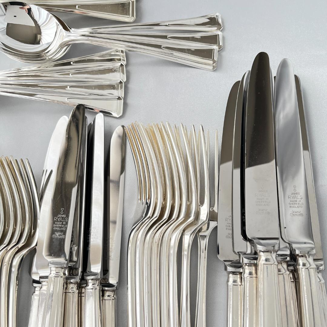 【James Rayls】 アールデコ ディナーフルセット 8名用87本組