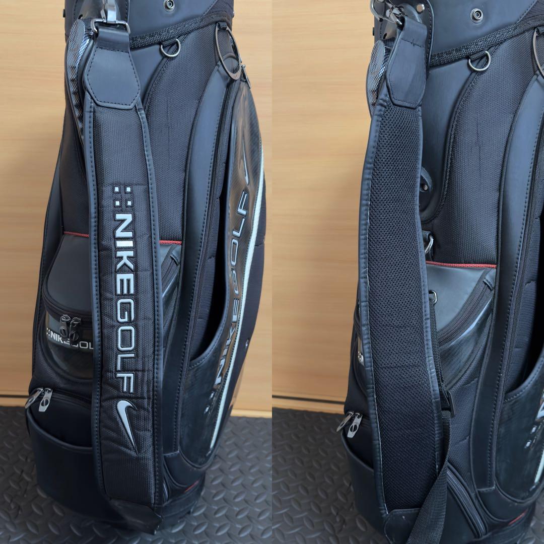 NIKE ナイキゴルフ キャディバッグ ブラック メンズ 6分割 ゴルフバッグ