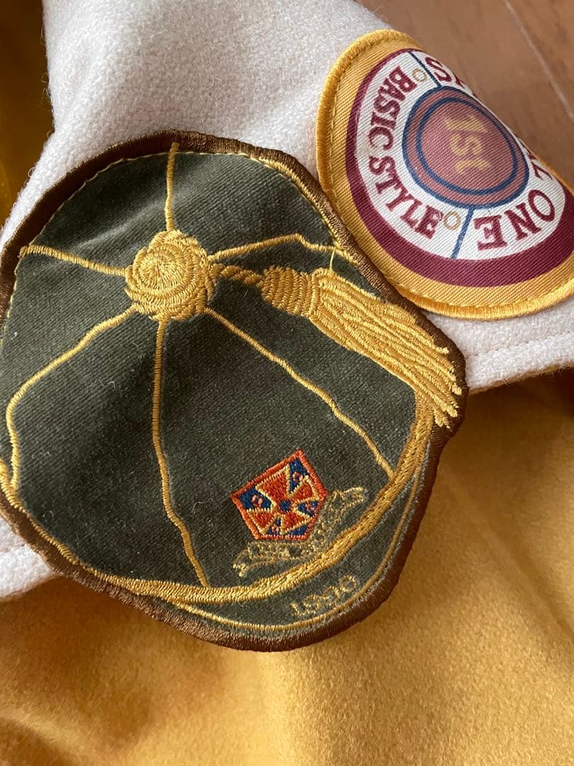 カールヘルム　オールスターワッペン　フード付きベンチコート　スタジャン