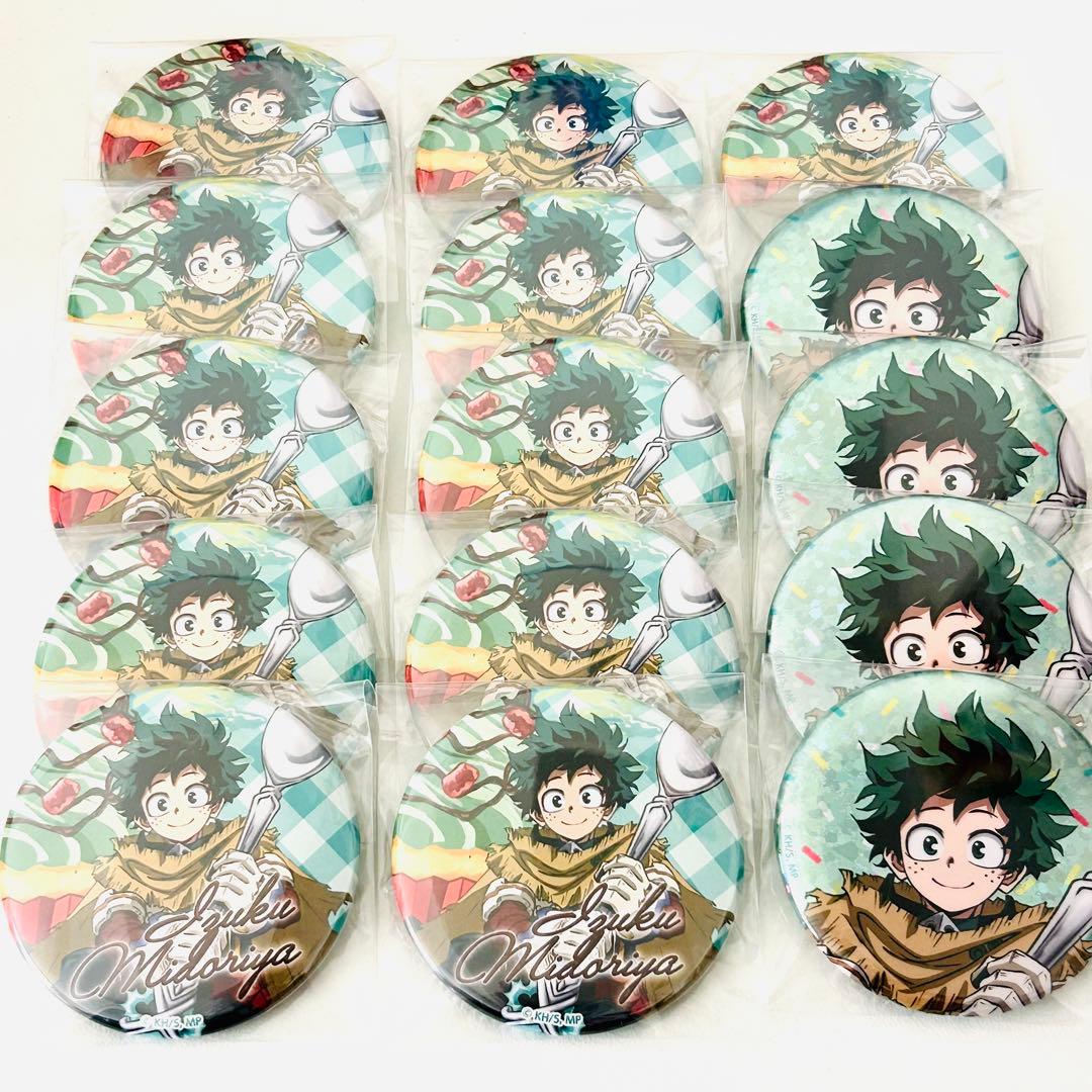 僕のヒーローアカデミア　オープンスクール　カップケーキ　缶バッジ　緑谷出久　デク