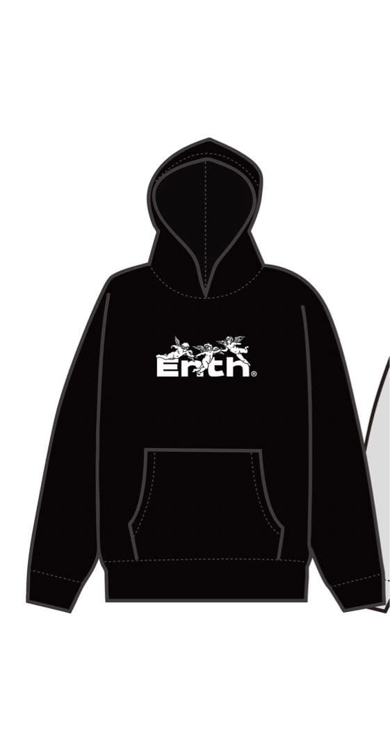 ENTH angel hoodie ブラック　Lサイズ