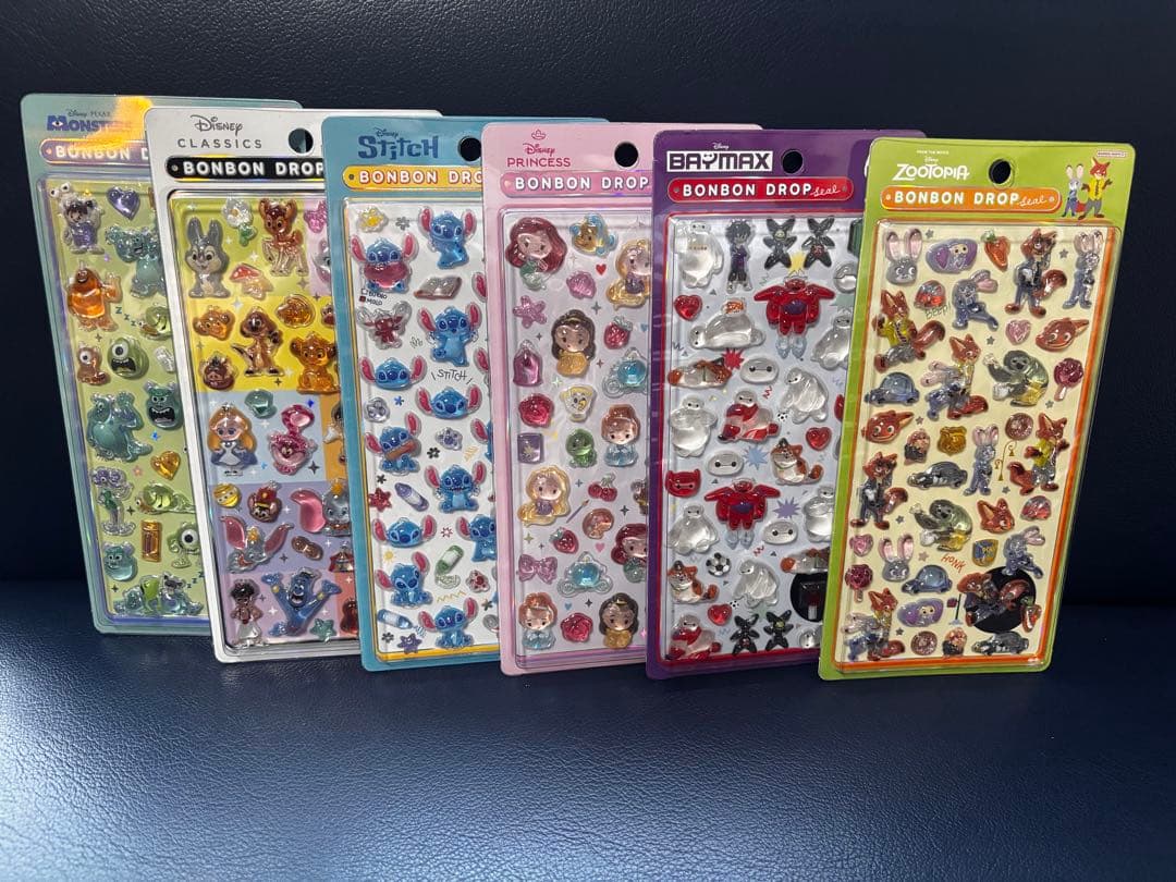 ディズニーボンボンドロップシール6パックセット