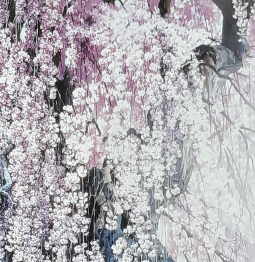 三栖右嗣、「爛漫」、希少画集の額装画、四季、風景、人気作品