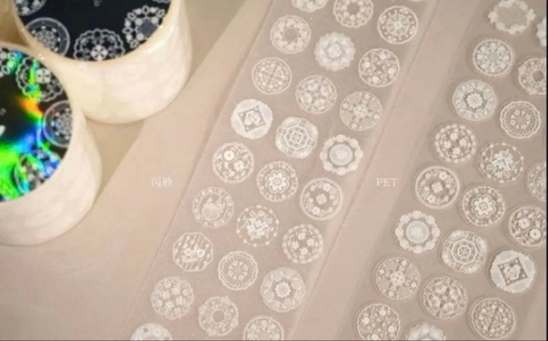 PET 蕾丝圈-白 ダイカット4.5cm×5.25m　海外マステ　白レース