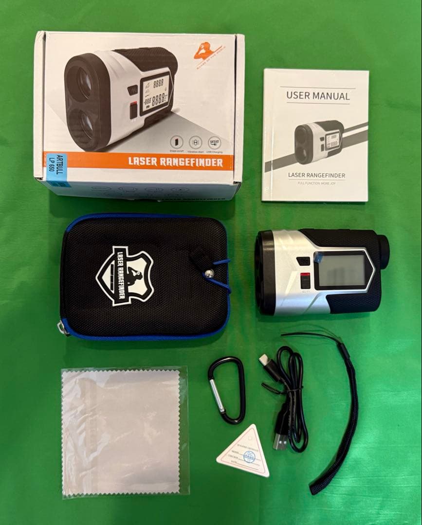 ゴルフ用レーザー距離計 650m 高精度 8モード シルバー