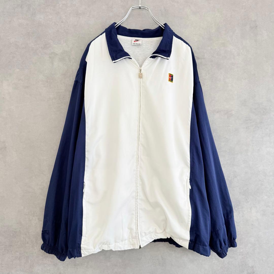 90sヴィンテージ OLD NIKE ナイキ テニスロゴ ナイロンジャケットXL