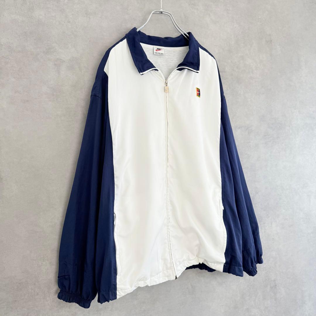 90sヴィンテージ OLD NIKE ナイキ テニスロゴ ナイロンジャケットXL