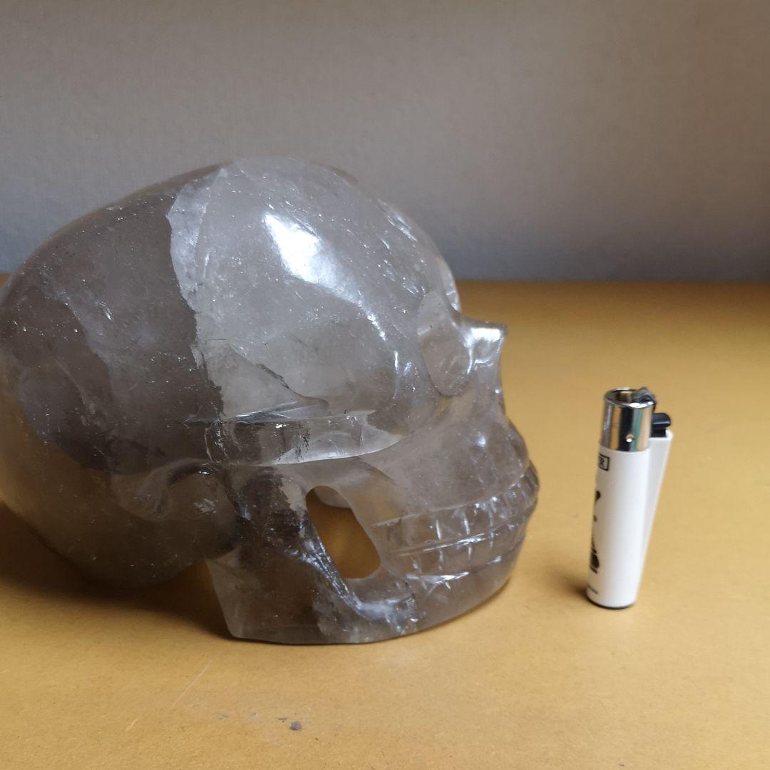 天然水晶スカル　特大　レインボー多数