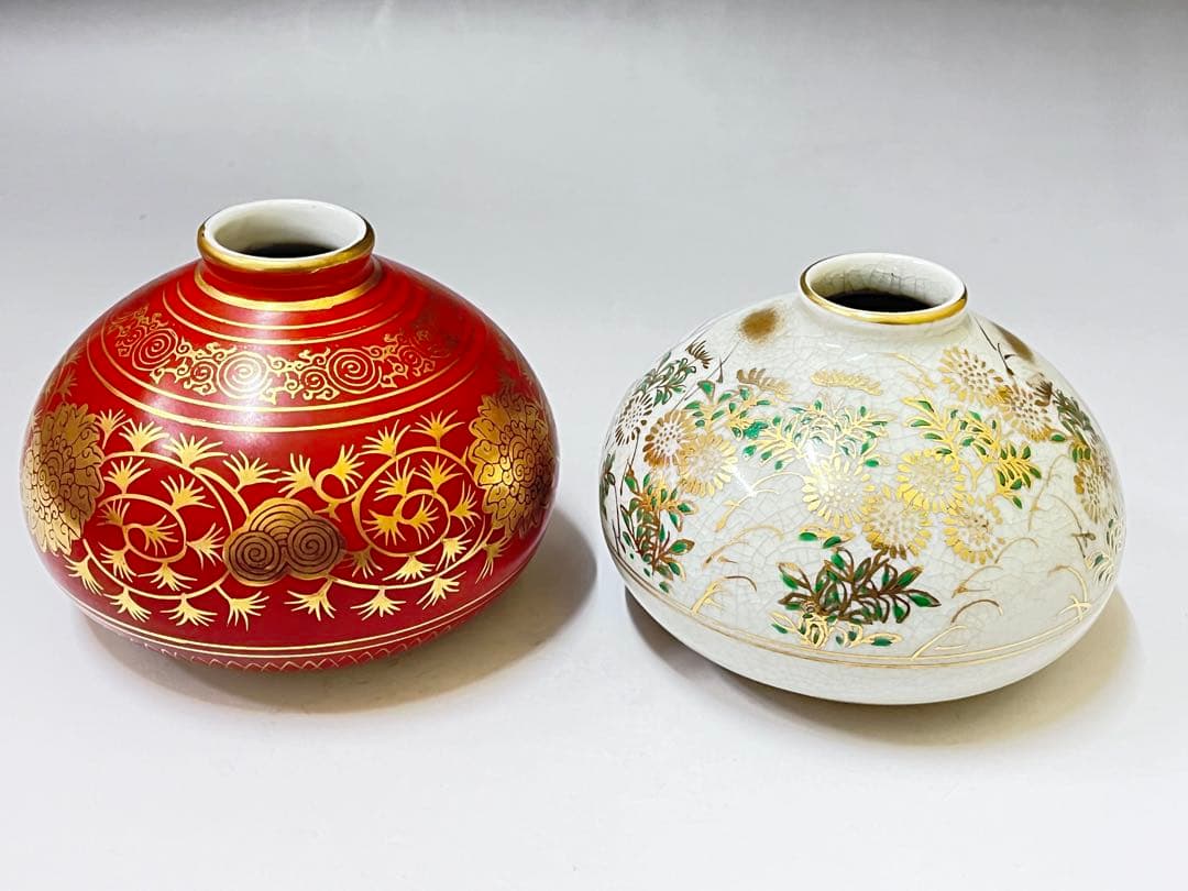 M710 油壺　仁清　九谷永樂　一輪挿し　花器　花瓶