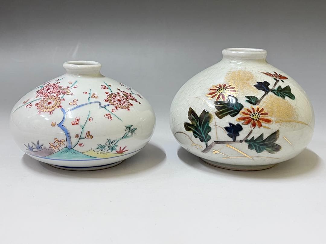 M710 油壺　仁清　九谷永樂　一輪挿し　花器　花瓶