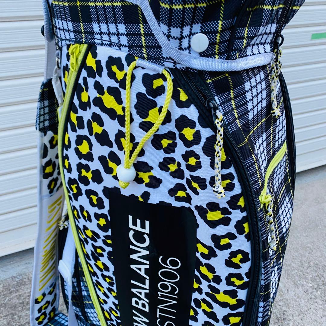 NEW BALANCE チェック柄ヒョウ柄　キャディバッグ　ゴルフ