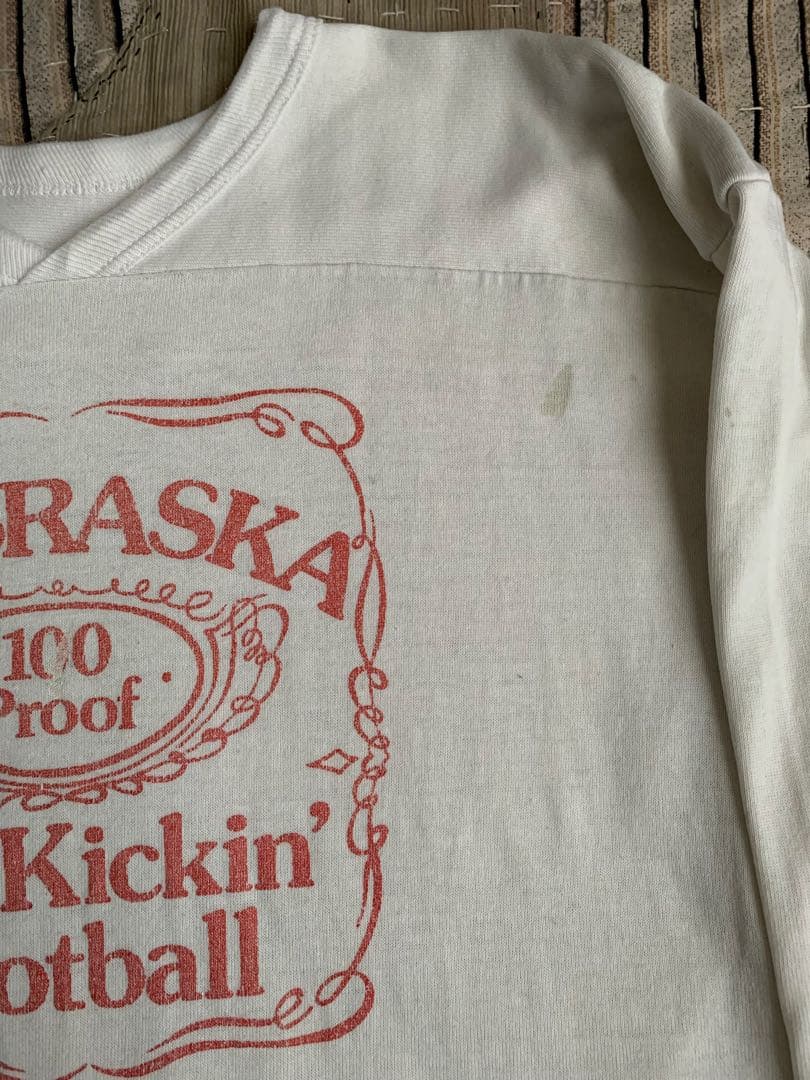 雰囲気抜群 80s russell vtg フットボール Tシャツ ラッセル