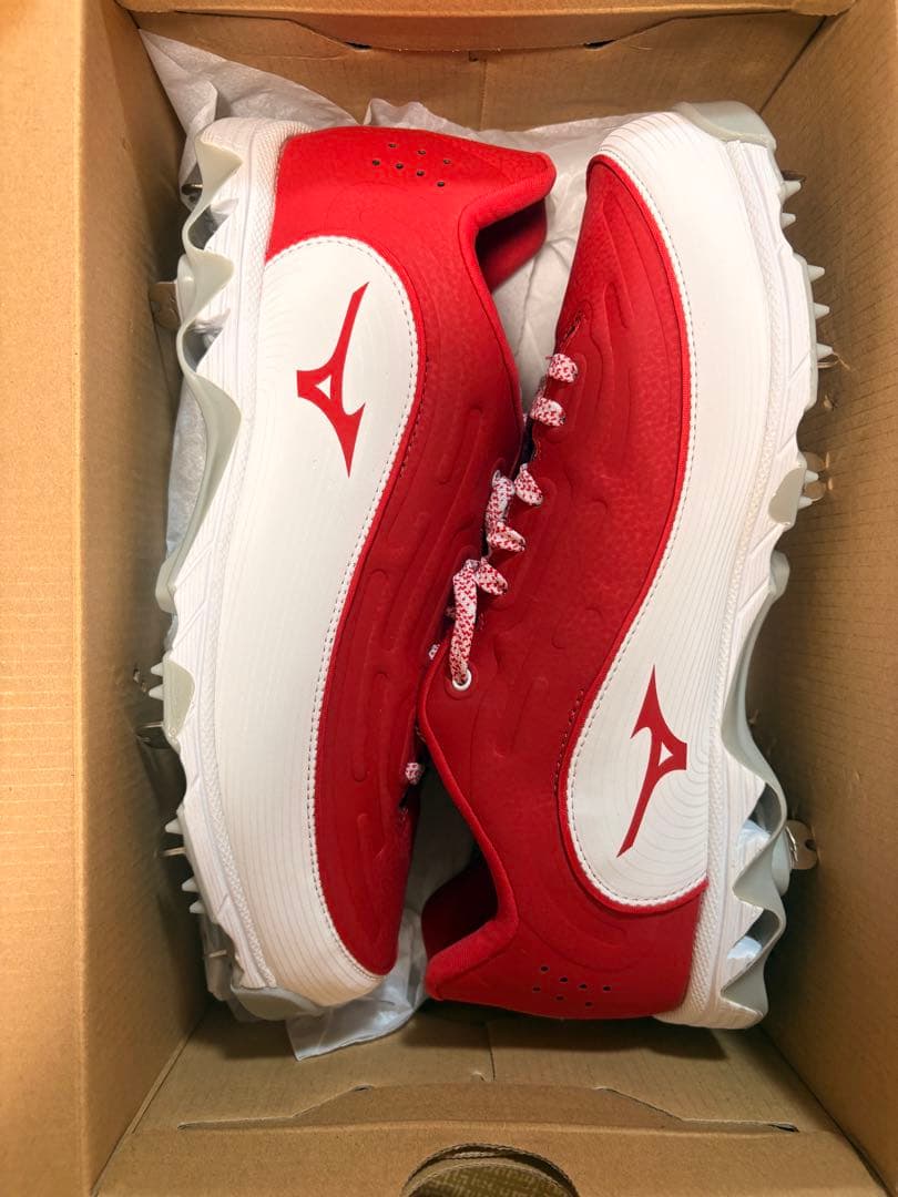 Mizuno 野球スパイクシューズ レッド