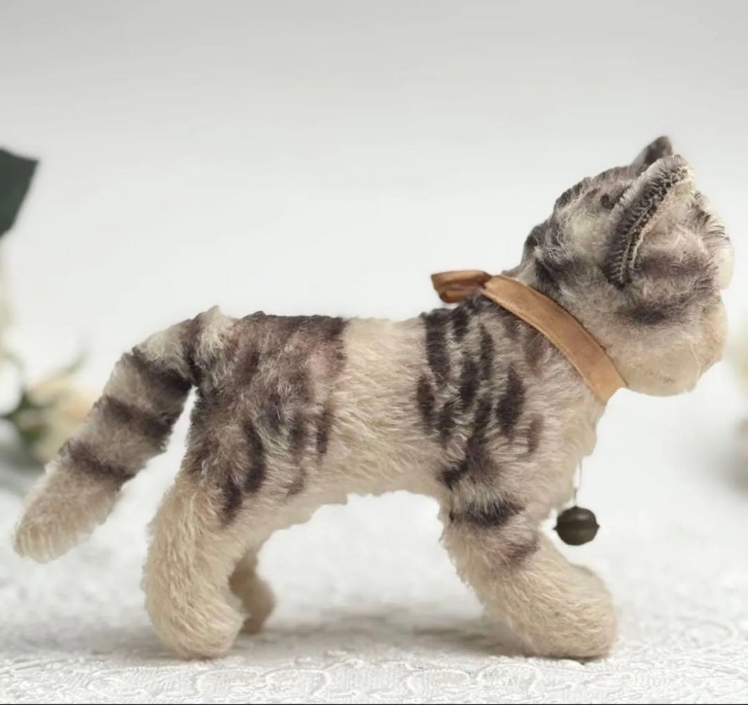 Cat Tabby 14cm★ネコのタビービンテージ/アンティーク★Steiff