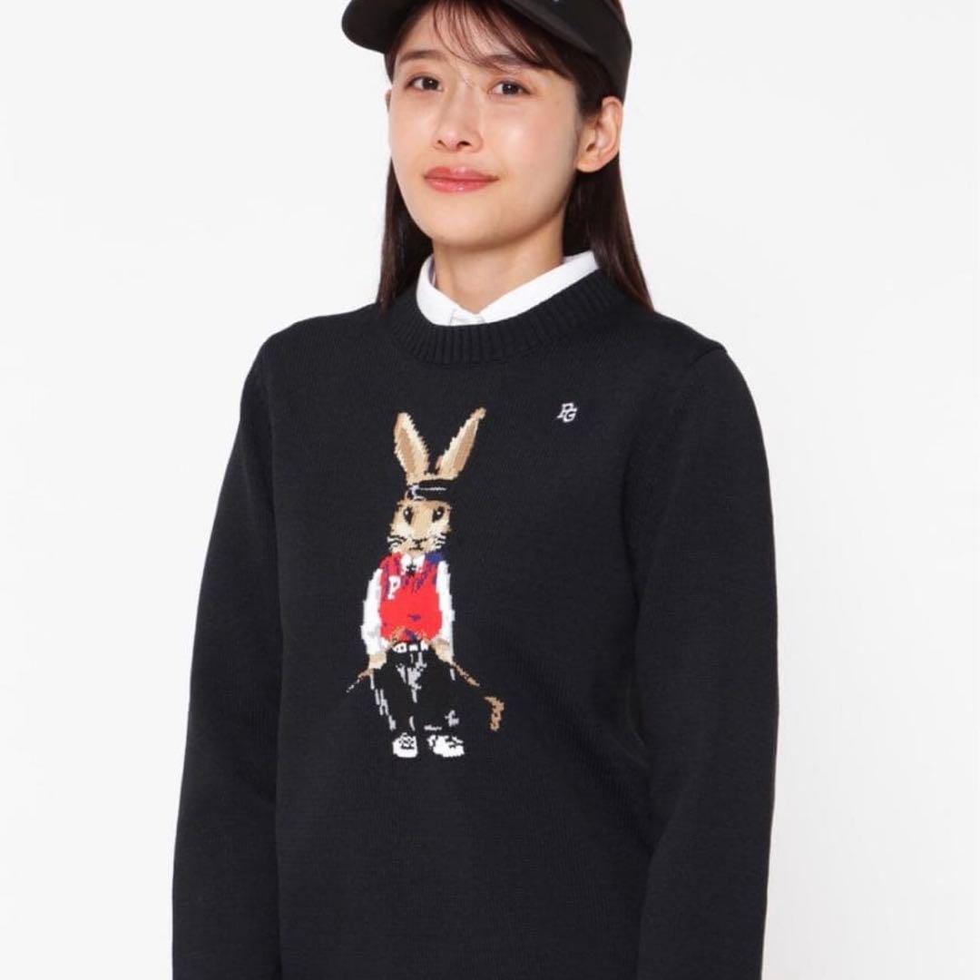 パーリーゲイツ PEARLY GATESインターシャ クルーネックニットSサイズ