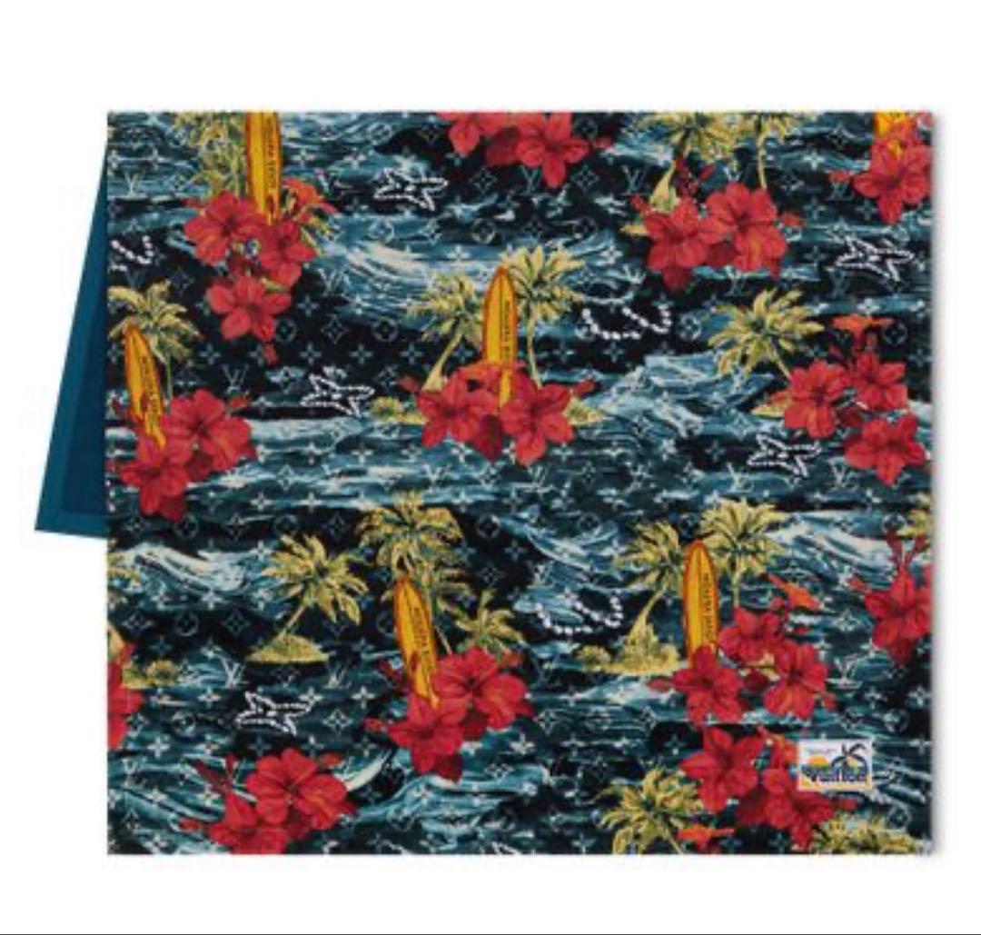 Louis Vuitton ハイビスカスデザインビーチタオル