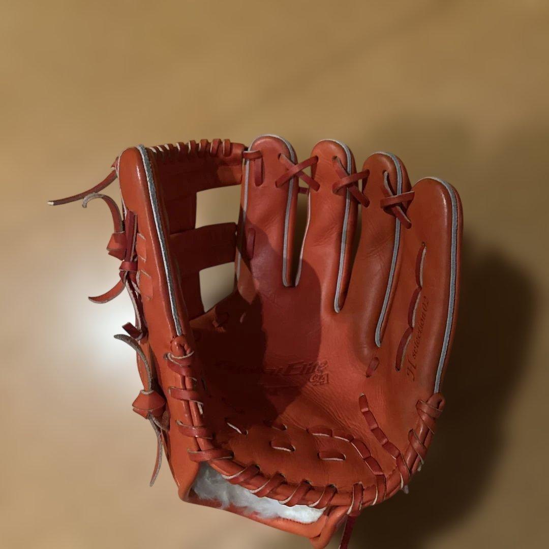 ミズノ Global Elite 軟式グローブ オレンジ