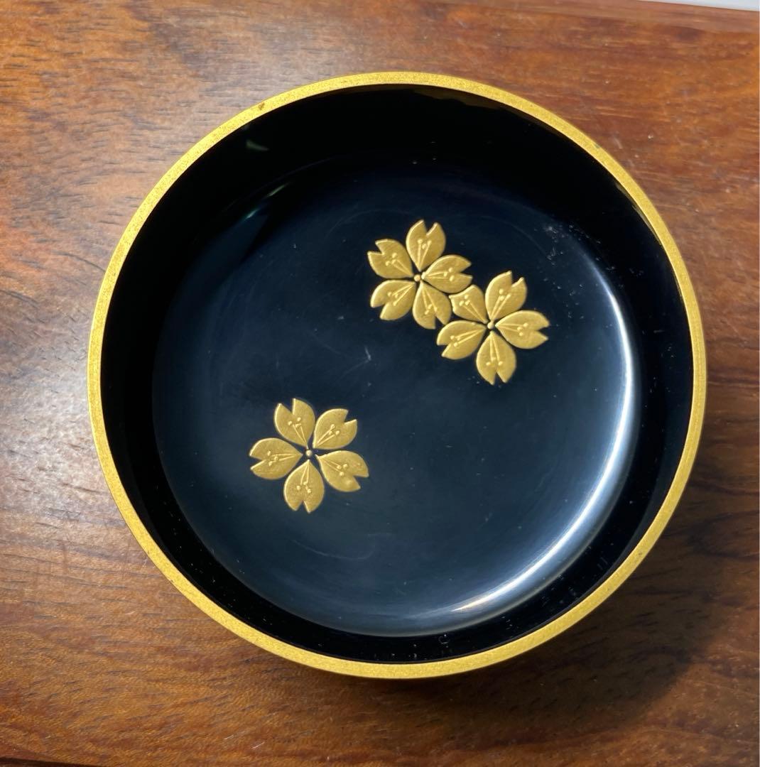 【茶道具】蒼雲造　夜桜蒔絵利休棗（共箱）