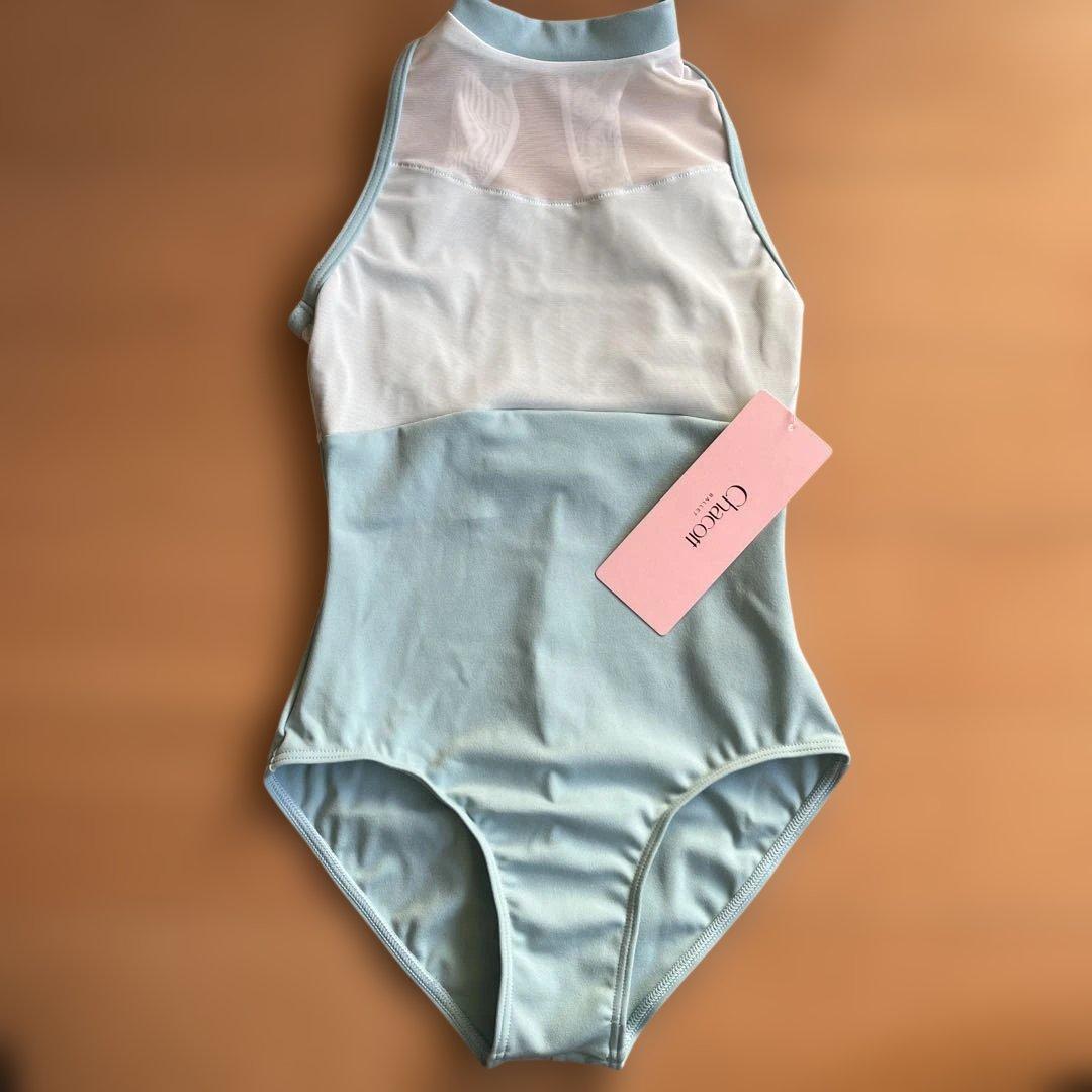 Chacott 水色 ハイネック レオタード　140