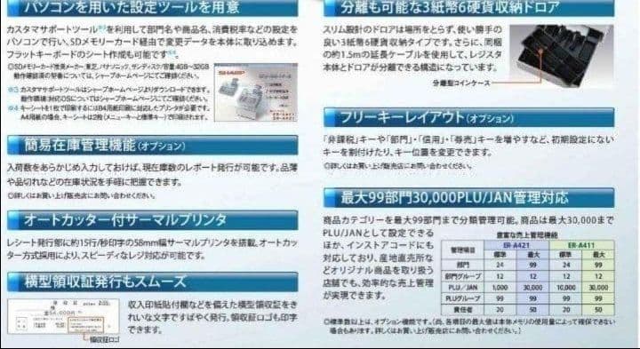 シャープ最上位レジスターER-A411 NNS8411　955110