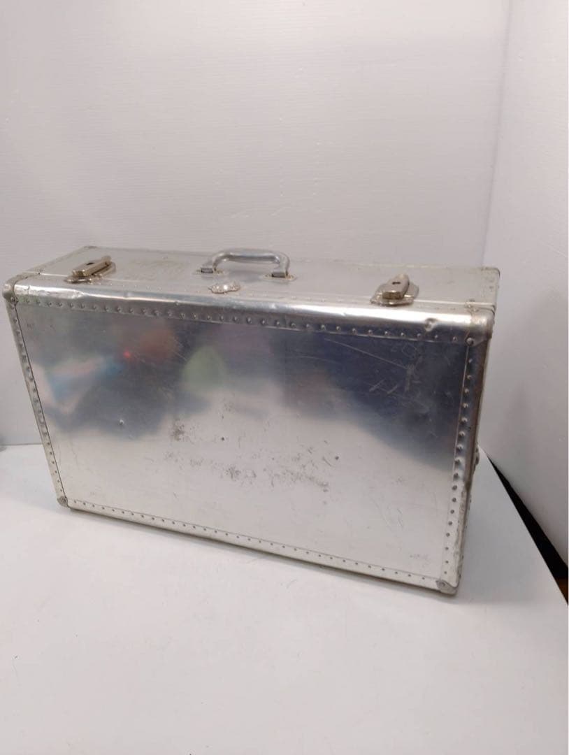 【希少】大型 アルミトランク ヴィンテージ 収納ボックス 什器 インダストリアル