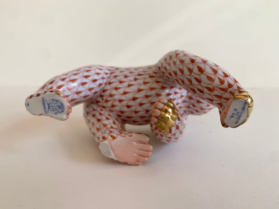 ヘレンド フィッシュネット フィギュリン ゴリラ