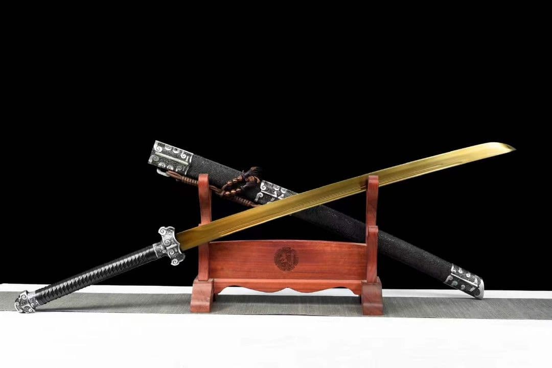 『刺繍春刀——金セミ』古兵器 武具　刀装具　日本刀　模造刀 居合刀 長尺